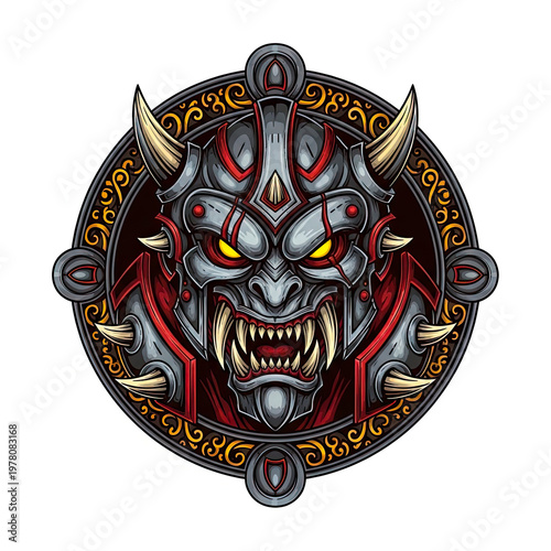 Horned Demon Creature Digital Illustration