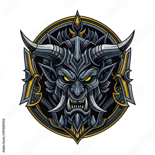 Horned Demon Creature Digital Illustration