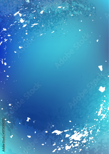 深い海の渦潮をイメージしたグラデーションアブストラクト背景　A4縦