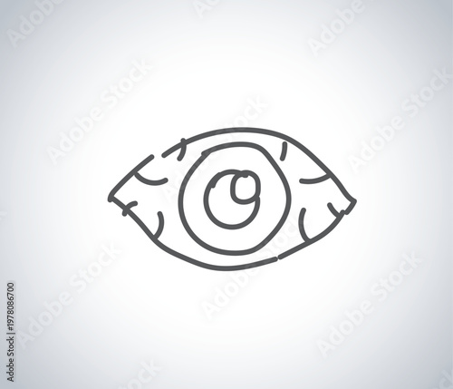 Conjunctival Surgery Line Icon – Eye Surface Procedure Medical Illustration