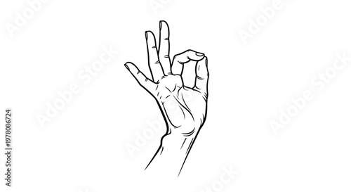 A hand making an OK gesture.