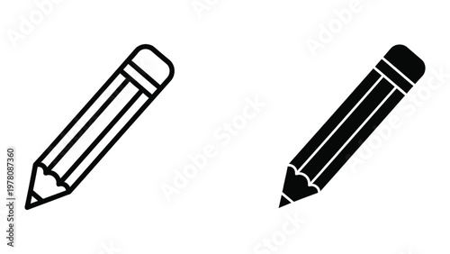 Two pencils with different tip conditions displayed side by side