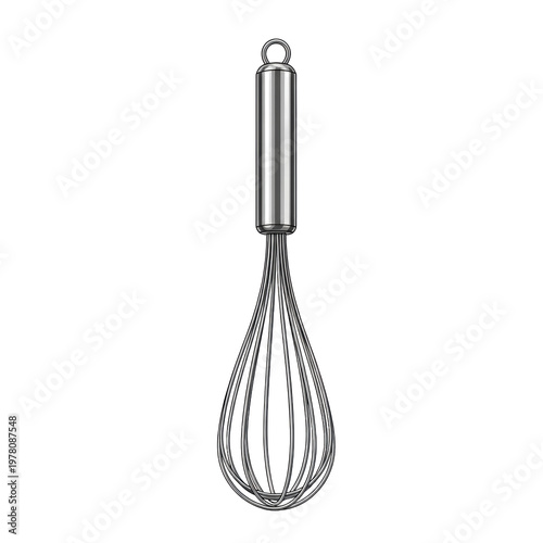 Wallpaper Mural Metal kitchen whisk on black Torontodigital.ca