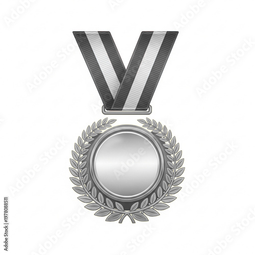 Silver Medal With Ribbon