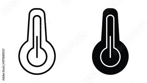 Comparison of filled and empty paperclip icons in black and white
