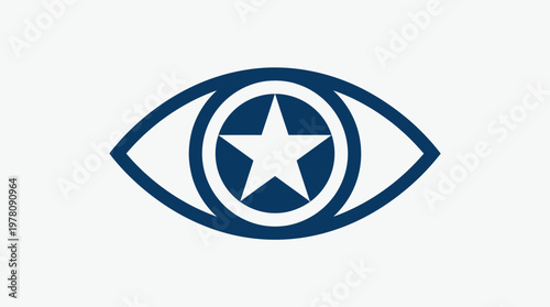 Eye Icon with a Star Symbol