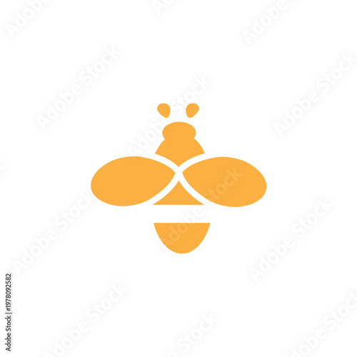 Honeybee apothecary emblem vector design.