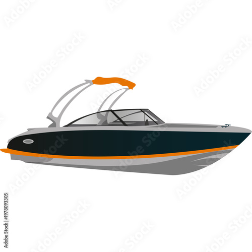 Speedboat Illustration