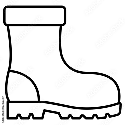 Safety work boot industrial protective footwear icon