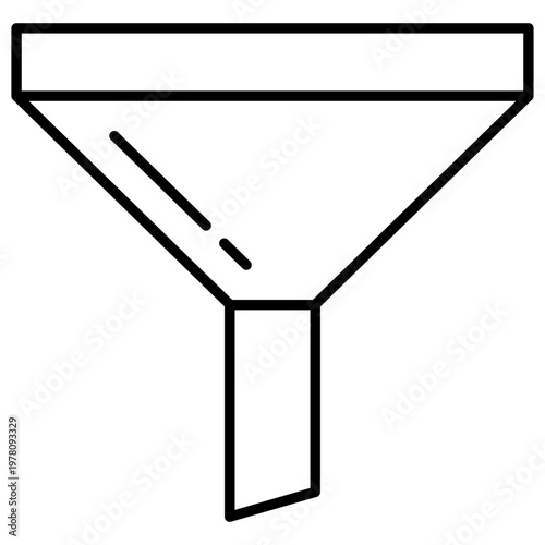 Industrial funnel line art icon