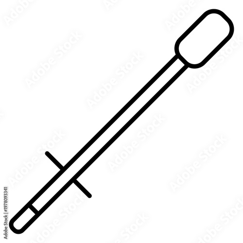 Car oil dipstick maintenance line art icon