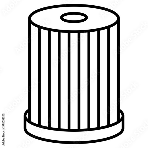 Car oil filter automotive maintenance line art icon