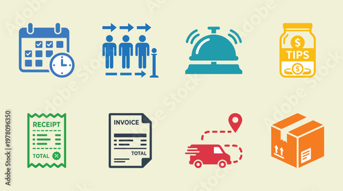 Minimal Marketing Signage Icon Set Collection