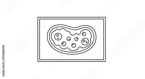 Abstract Organic Cell Structure with Bubbles, Microscopic View