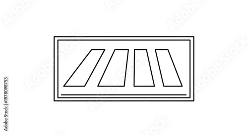 Pedestrian crossing symbol, zebra crossing icon, safety, traffic sign, street, road, urban, vector illustration