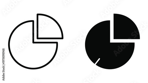 Contrast comparison of pie charts with different visual styles and segmentations