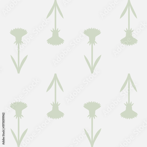 Abstract dandelion arrow seamless pattern on white background