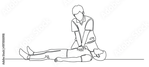 First responder demonstrating crucial cardiopulmonary resuscitation chest compressions on a prone patient, illustrating essential life support techniques for healthcare education and