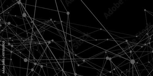 dark network patterned background. Connection background with dots and lines. Connected polygons plexus vector background, digital data visualization. futuristic shape. Computer generated background. 
