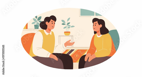 Therapist and patient talking in a counseling session