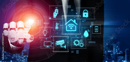 Foto An AI assistant manages a smart home, providing intelligent automation