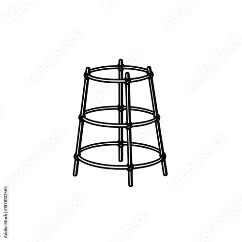Support Structure: A simple illustration of a support structure, designed to provide stability and form.