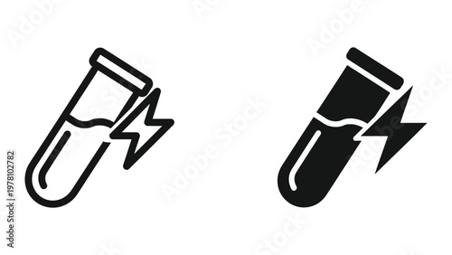 Comparison of a paperclip and a lightning bolt filled paperclip icon