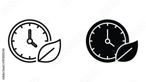 Contrast of timekeeping with eco-friendly and modern design elements