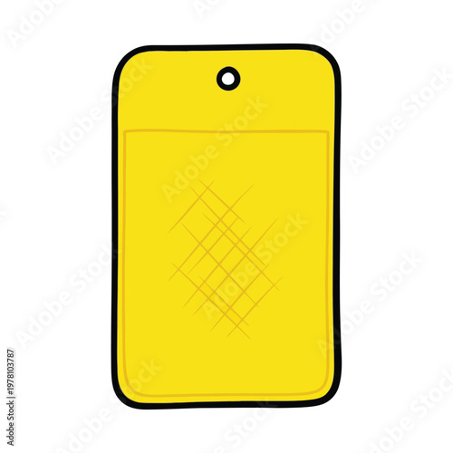 Yellow Pass: A simple, sleek yellow pass with a subtle design element, showcasing a clean, minimalist aesthetic.