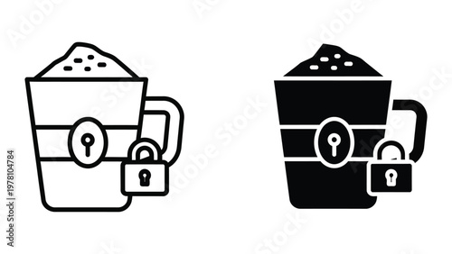 Secure coffee cups symbolizing data protection and encryption
