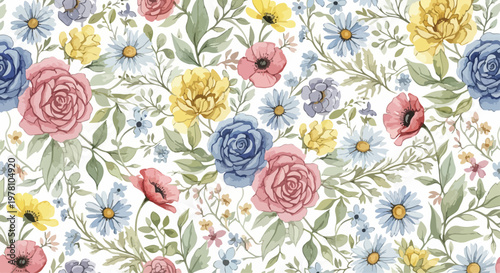 Subtle floral background design with calming tones and delicate botanical illustration style