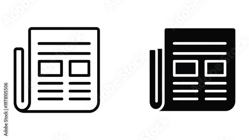 Contrast between traditional and modern newspaper icons