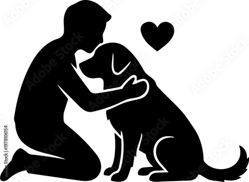 Pet therapy session minimalist illustration