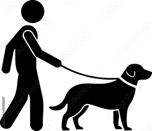 Pet therapy session minimalist illustration