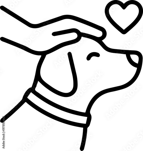 Pet therapy session minimalist illustration