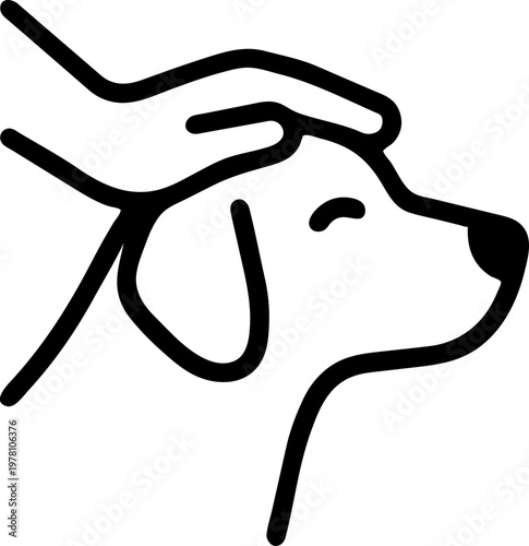 Pet therapy session minimalist illustration