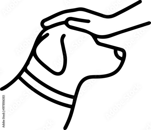 Pet therapy session minimalist illustration