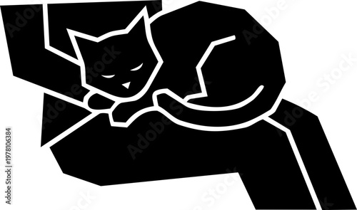 Pet therapy session minimalist illustration