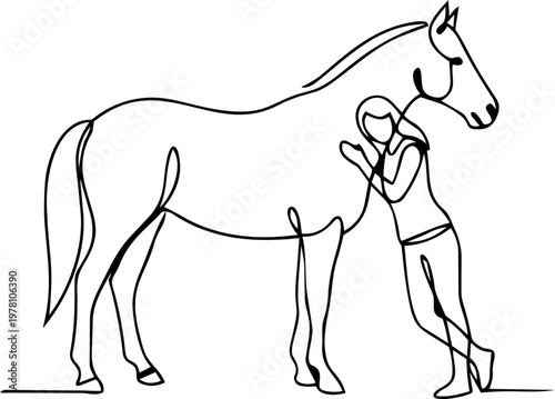 Pet therapy session minimalist illustration