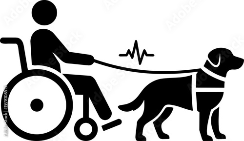 Pet therapy session minimalist illustration