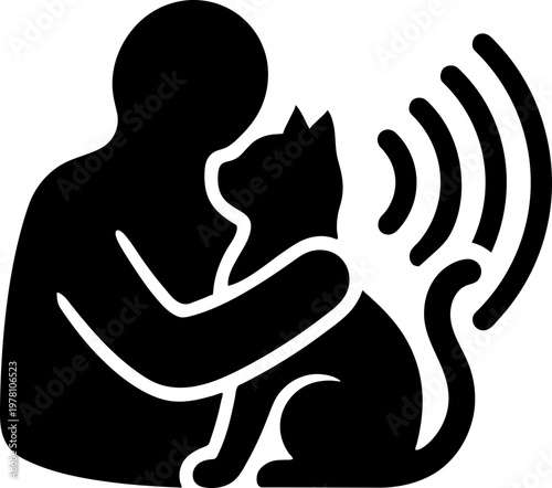 Pet therapy session minimalist illustration