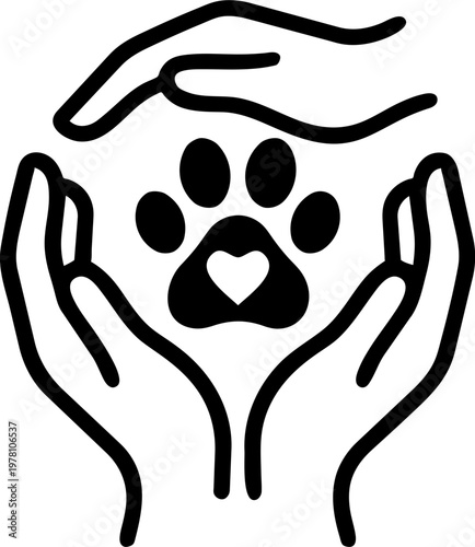 Pet therapy session minimalist illustration