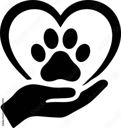 Pet therapy session minimalist illustration