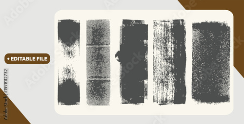 Ink roller textures, grunge stamp texture, dust overlay dirty backgrounds with rough edges, letterpress grain texture isolated