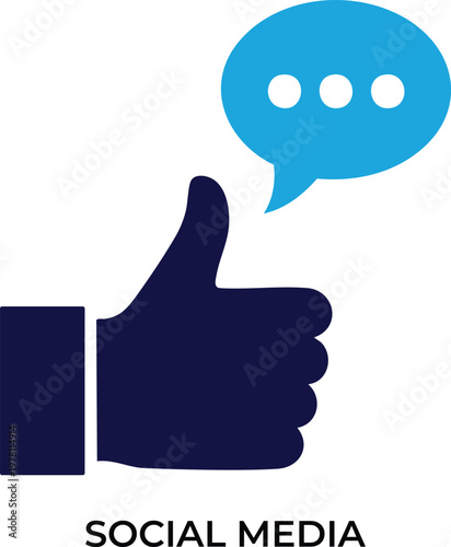 Social Media Feedback Like Chat Bubble Icon