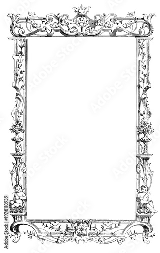 Decorative Black Floral Pattern Design