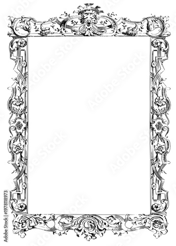 Decorative border design with intricate patterns