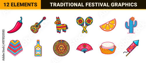 Cinco de Mayo Folk Art Element Kit