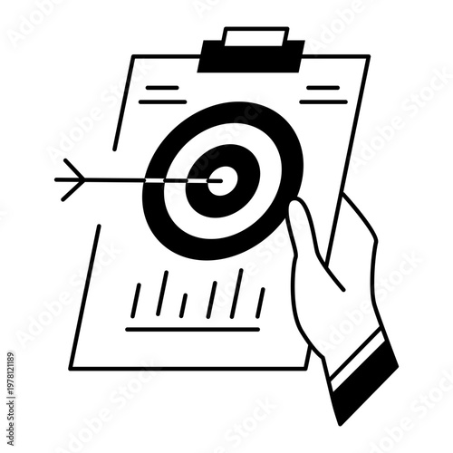 A linear style icon showing target audience 


