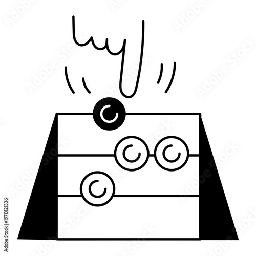 A line style icon depicting financial counting 


